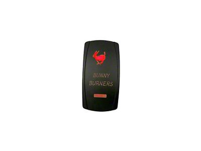 Quake LED 2-Way Bunny Burners Rocker Switch; Red (Universal; Some Adaptation May Be Required)