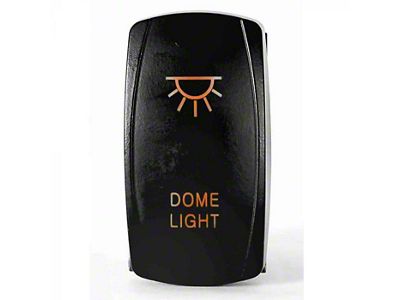 Quake LED 2-Way Dome Light Rocker Switch; Amber (Universal; Some Adaptation May Be Required)