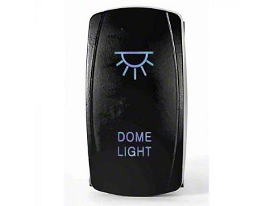 Quake LED 2-Way Dome Light Rocker Switch; Blue (Universal; Some Adaptation May Be Required)