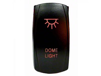Quake LED 2-Way Dome Light Rocker Switch; Red (Universal; Some Adaptation May Be Required)