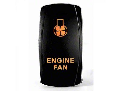 Quake LED 2-Way Engine Fan Rocker Switch; Amber (Universal; Some Adaptation May Be Required)