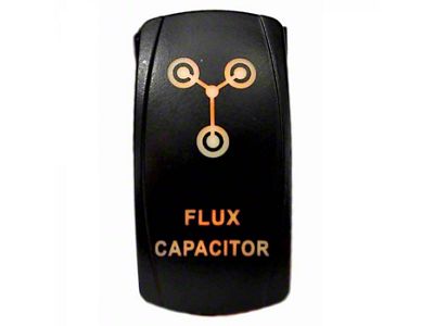 Quake LED 2-Way Flux Capacitor Rocker Switch; Amber (Universal; Some Adaptation May Be Required)