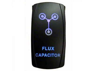 Quake LED 2-Way Flux Capacitor Rocker Switch; Blue (Universal; Some Adaptation May Be Required)
