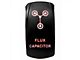 Quake LED 2-Way Flux Capacitor Rocker Switch; Red (Universal; Some Adaptation May Be Required)