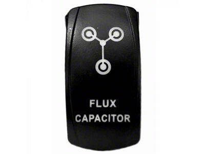 Quake LED 2-Way Flux Capacitor Rocker Switch; White (Universal; Some Adaptation May Be Required)