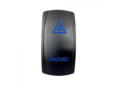 Quake LED 2-Way Hazard Rocker Switch; Blue (Universal; Some Adaptation May Be Required)