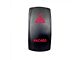 Quake LED 2-Way Hazard Rocker Switch; Red (Universal; Some Adaptation May Be Required)