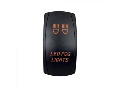 Quake LED 2-Way LED Fog Lights Rocker Switch; Amber (Universal; Some Adaptation May Be Required)