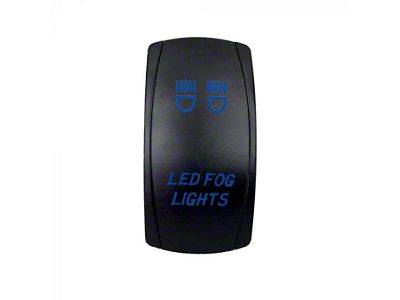 Quake LED 2-Way LED Fog Lights Rocker Switch; Blue (Universal; Some Adaptation May Be Required)