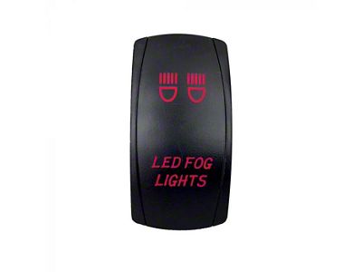 Quake LED 2-Way LED Fog Lights Rocker Switch; Red (Universal; Some Adaptation May Be Required)