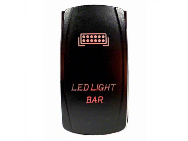 Quake LED 2-Way LED Light Bar Rocker Switch; Amber (Universal; Some Adaptation May Be Required)