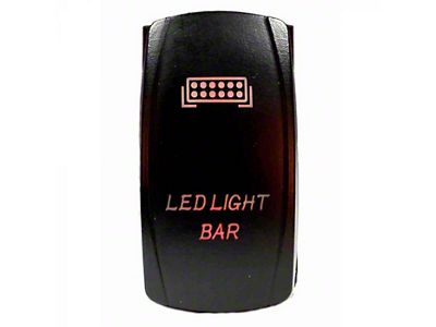 Quake LED 2-Way LED Light Bar Rocker Switch; Amber (Universal; Some Adaptation May Be Required)