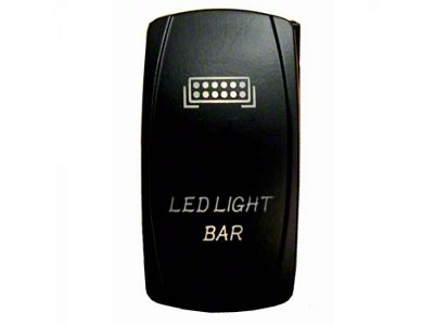 Quake LED 2-Way LED Light Bar Rocker Switch; Blue (Universal; Some Adaptation May Be Required)