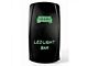 Quake LED 2-Way LED Light Bar Rocker Switch; Green (Universal; Some Adaptation May Be Required)