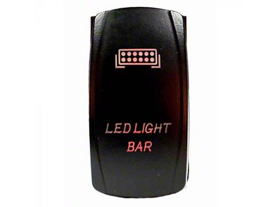 Quake LED 2-Way LED Light Bar Rocker Switch; Red (Universal; Some Adaptation May Be Required)