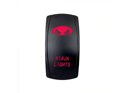 Quake LED 2-Way Ninja Lights Rocker Switch; Red (Universal; Some Adaptation May Be Required)