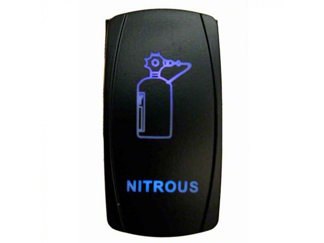 Quake LED 2-Way Nitrous Rocker Switch; Blue (Universal; Some Adaptation May Be Required)