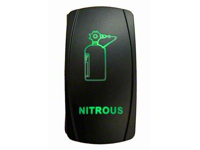 Quake LED 2-Way Nitrous Rocker Switch; Green (Universal; Some Adaptation May Be Required)