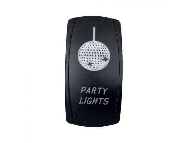 Quake LED 2-Way Party Lights Rocker Switch; Red (Universal; Some Adaptation May Be Required)