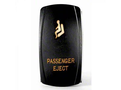 Quake LED 2-Way Passenger Eject Rocker Switch; Amber (Universal; Some Adaptation May Be Required)
