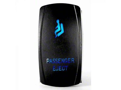 Quake LED 2-Way Passenger Eject Rocker Switch; Blue (Universal; Some Adaptation May Be Required)