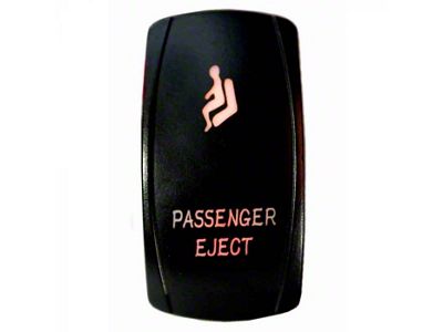 Quake LED 2-Way Passenger Eject Rocker Switch; Red (Universal; Some Adaptation May Be Required)