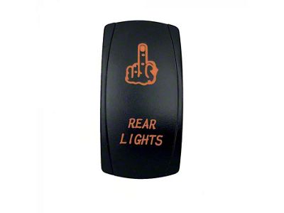 Quake LED 2-Way Rear Lights Rocker Switch; Amber (Universal; Some Adaptation May Be Required)