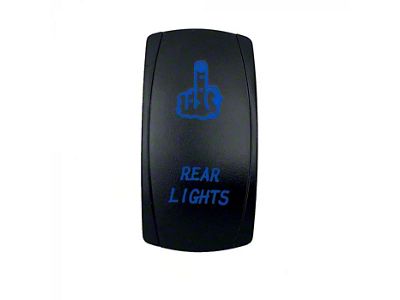Quake LED 2-Way Rear Lights Rocker Switch; Blue (Universal; Some Adaptation May Be Required)