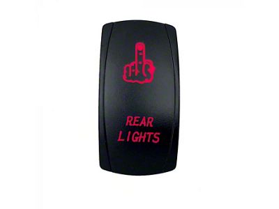 Quake LED 2-Way Rear Lights Rocker Switch; Red (Universal; Some Adaptation May Be Required)