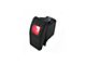 Quake LED 2-Way Red Square Rocker Switch; Red (Universal; Some Adaptation May Be Required)