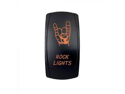 Quake LED 2-Way Rock Lights Rocker Switch; Amber (Universal; Some Adaptation May Be Required)
