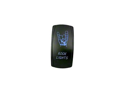 Quake LED 2-Way Rock Lights Rocker Switch; Blue (Universal; Some Adaptation May Be Required)