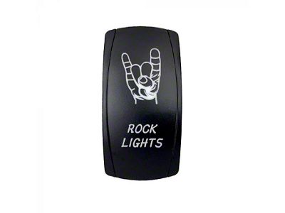 Quake LED 2-Way Rock Lights Rocker Switch; White (Universal; Some Adaptation May Be Required)