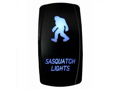 Quake LED 2-Way Sasquatch Rocker Switch; Blue (Universal; Some Adaptation May Be Required)