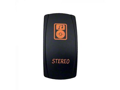 Quake LED 2-Way Stereo Rocker Switch; Amber (Universal; Some Adaptation May Be Required)
