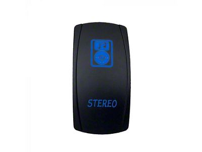 Quake LED 2-Way Stereo Rocker Switch; Blue (Universal; Some Adaptation May Be Required)