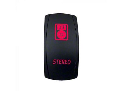 Quake LED 2-Way Stereo Rocker Switch; Red (Universal; Some Adaptation May Be Required)