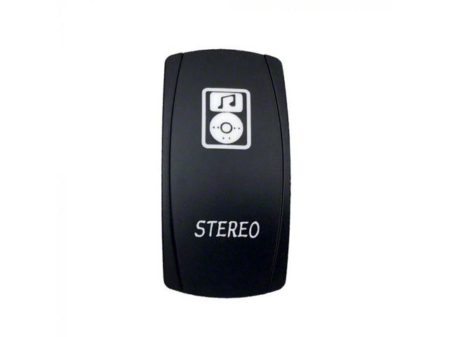 Quake LED 2-Way Stereo Rocker Switch; White (Universal; Some Adaptation May Be Required)