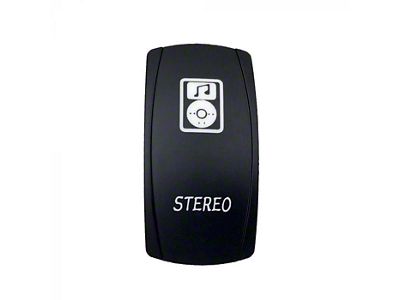 Quake LED 2-Way Stereo Rocker Switch; White (Universal; Some Adaptation May Be Required)
