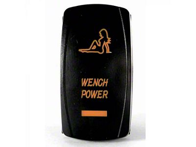 Quake LED 2-Way Wench Power Rocker Switch; Amber (Universal; Some Adaptation May Be Required)
