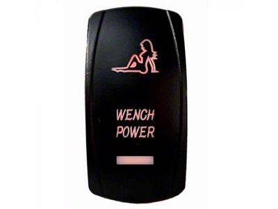 Quake LED 2-Way Wench Power Rocker Switch; Red (Universal; Some Adaptation May Be Required)