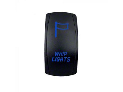 Quake LED 2-Way Whip Lights Rocker Switch; Blue (Universal; Some Adaptation May Be Required)