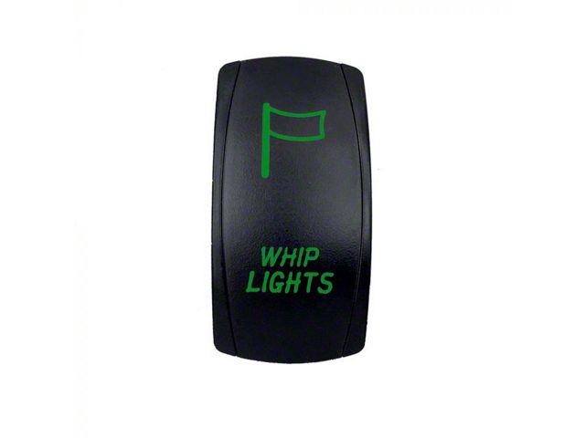 Quake LED 2-Way Whip Lights Rocker Switch; Green (Universal; Some Adaptation May Be Required)
