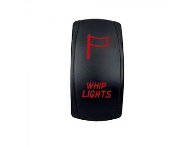 Quake LED 2-Way Whip Lights Rocker Switch; Red (Universal; Some Adaptation May Be Required)
