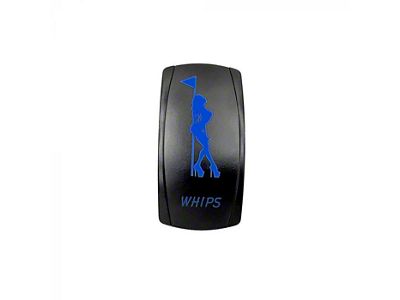 Quake LED 2-Way Whips Rocker Switch; Blue (Universal; Some Adaptation May Be Required)