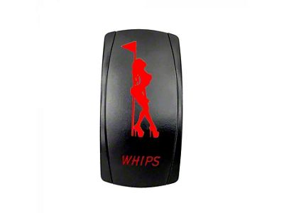 Quake LED 2-Way Whips Rocker Switch; Red (Universal; Some Adaptation May Be Required)