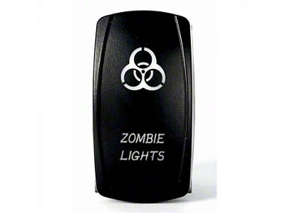 Quake LED 2-Way Zombie Rocker Switch; Green (Universal; Some Adaptation May Be Required)