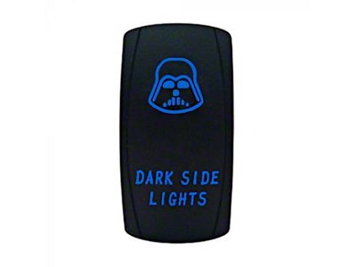 Quake LED Dark Side Lights Rocker Switch; Blue (Universal; Some Adaptation May Be Required)