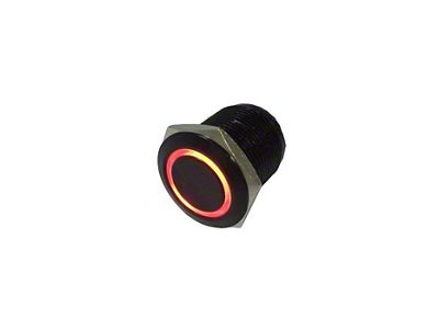 Quake LED Momentary Flush Mount Switch; Black/Amber (Universal; Some Adaptation May Be Required)