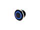 Quake LED Momentary Flush Mount Switch; Black/Blue (Universal; Some Adaptation May Be Required)
